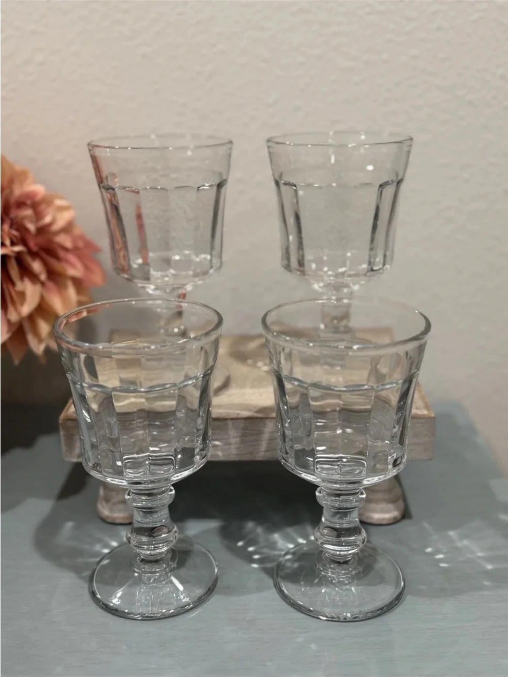 La Rochere JACQUES Wine Glasses Set 4 - French Pressed Glass 8.11 oz